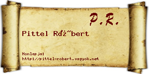 Pittel Róbert névjegykártya