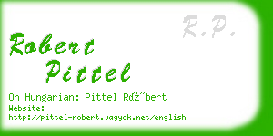 robert pittel business card